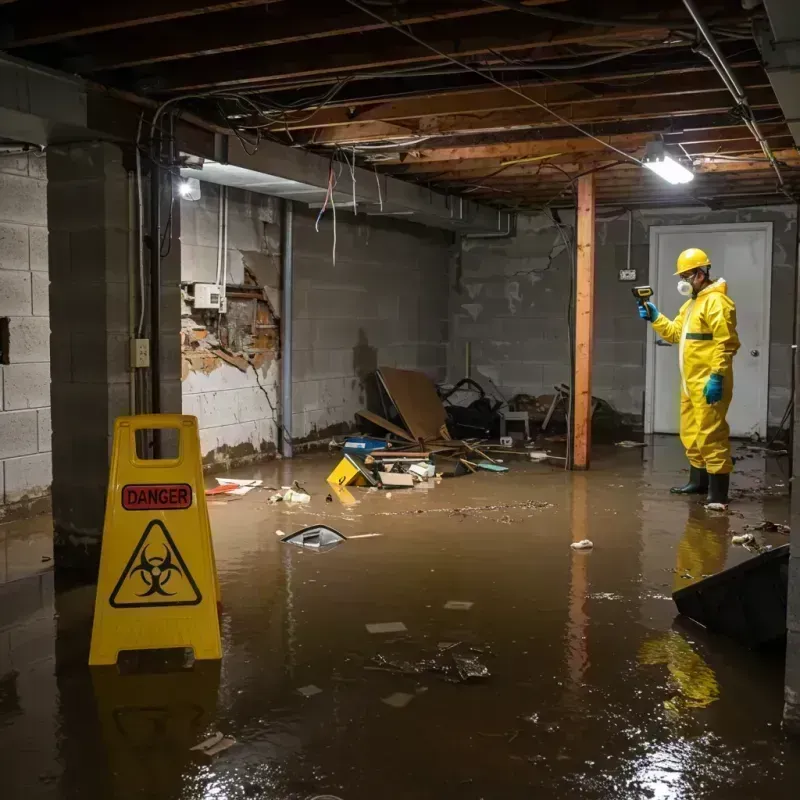 Flooded Basement Electrical Hazard in Greenup County, KY Property