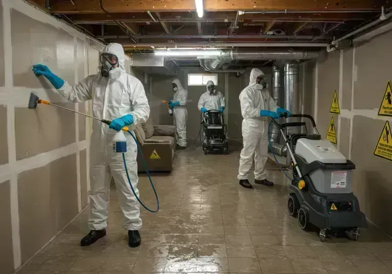 Basement Moisture Removal and Structural Drying process in Greenup County, KY